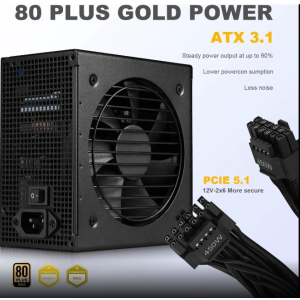 SAMA GT650BK Black 80 PLUS Gold Fully Modular ATX Power Supply - ATX 3.1 & PCIe 5.1