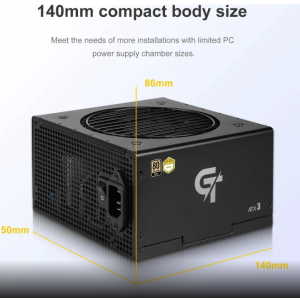 SAMA GT650BK Black 80 PLUS Gold Fully Modular ATX Power Supply - ATX 3.1 & PCIe 5.1