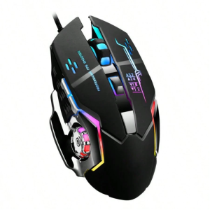 6D Wired Gaming Mouse, Cool Breathing Light Effect, Comfortable Hand Feeling, PDI 4th Gear Switch,
