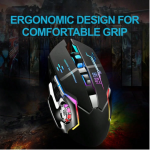 6D Wired Gaming Mouse, Cool Breathing Light Effect, Comfortable Hand Feeling, PDI 4th Gear Switch,