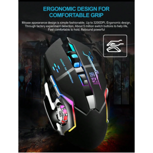 6D Wired Gaming Mouse, Cool Breathing Light Effect, Comfortable Hand Feeling, PDI 4th Gear Switch,