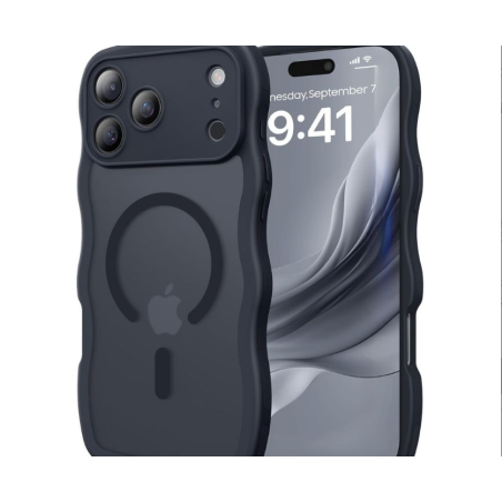 Phone Case with Magnetic Magsafe Ring and Camera Protection for Apple iPhone 17 Pro Max (Black)