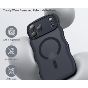 Phone Case with Magnetic Magsafe Ring and Camera Protection for Apple iPhone 17 Pro Max (Black)