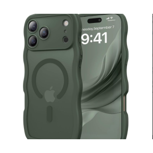 Phone Case with Magnetic Magsafe Ring and Camera Protection for Apple iPhone 17 Pro Max (Green)