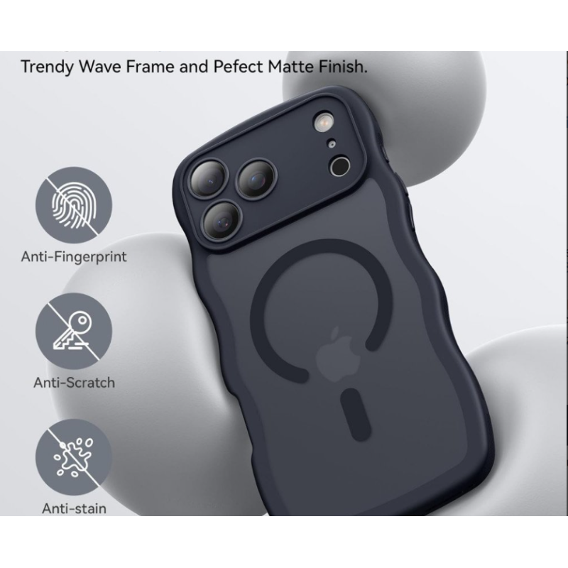 Phone Case with Magnetic Magsafe Ring and Camera Protection for Apple iPhone 17 Pro Max (Hot Pink)