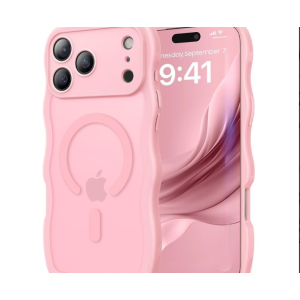 Phone Case with Magnetic Magsafe Ring and Camera Protection for Apple iPhone 17 Pro Max (Pink)