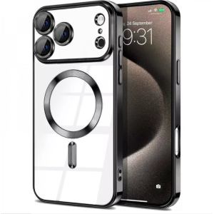 Magnetic Ring Case with Camera Protection for Apple iPhone 17 Pro Max (Black)