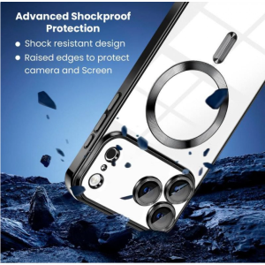 Magnetic Ring Case with Camera Protection for Apple iPhone 17 Pro Max (Black)