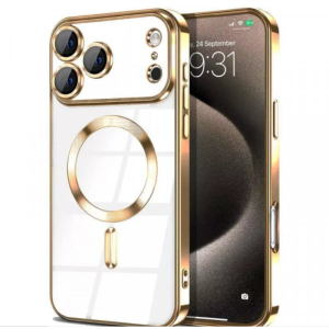 Magnetic Ring Case with Camera Protection for Apple iPhone 17 Pro Max (Gold)