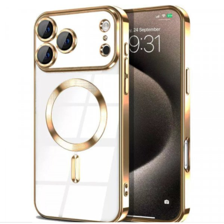Magnetic Ring Case with Camera Protection for Apple iPhone 17 Pro Max (Gold)
