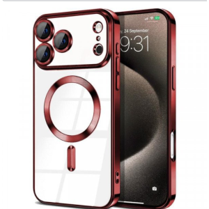 Magnetic Ring Case with Camera Protection for Apple iPhone 17 Pro Max (Red)