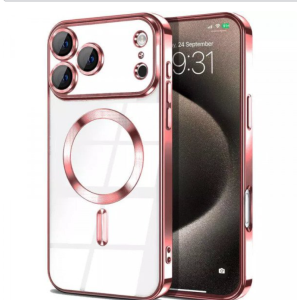 Magnetic Ring Case with Camera Protection for Apple iPhone 17 Pro Max (Rose Gold)