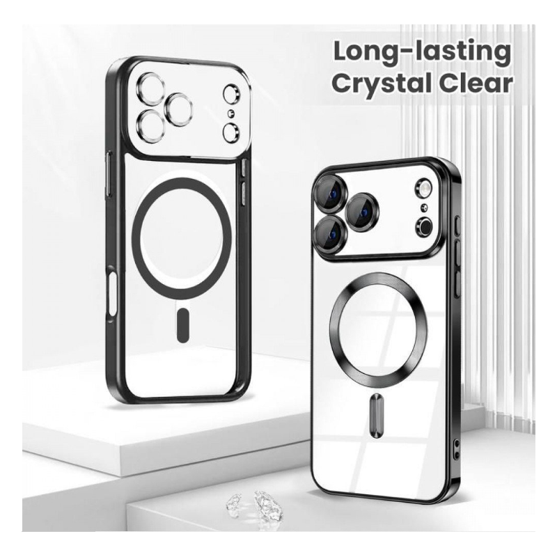Magnetic Ring Case with Camera Protection for Apple iPhone 17 Pro Max (Silver)