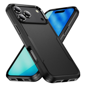 Shockproof Armor Phone Case for Apple iPhone 17 Pro Max (Black)