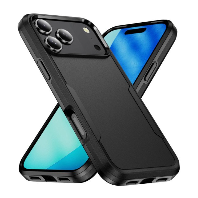 Shockproof Armor Phone Case for Apple iPhone 17 Pro Max (Black)