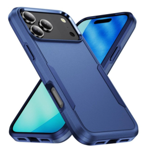 Shockproof Armor Phone Case for Apple iPhone 17 Pro Max (Navy Blue)