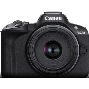 Canon EOS R50 Mirrorless Camera with RF-S 18-45mm f/4.5-6.3 IS STM Lens, Black