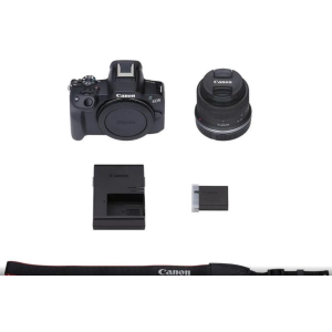 Canon EOS R50 Mirrorless Camera with RF-S 18-45mm f/4.5-6.3 IS STM Lens, Black