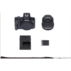 Canon EOS R50 Mirrorless Camera with RF-S 18-45mm f/4.5-6.3 IS STM Lens, Black