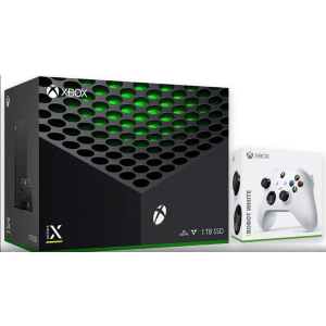 2020 Newest X Gaming Console Bundle - 1TB SSD Black Xbox with Two Xbox Wireless Controllers Black and White