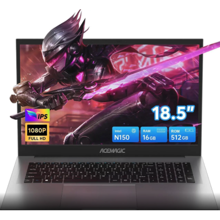 ACEMAGIC Laptop Computer, 16GB DDR4 512GB SSD, 18.5 Inch Laptop with Intel Quad-Core