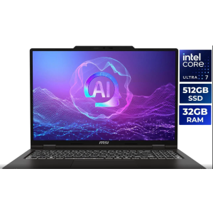 MSI Venture 16 AI TouchScreen Laptop Intel Core Ultra 7 255H 32GB RAM 512GB SSD Intel Arc Graphics (A2HMTG-046US)