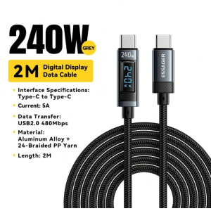 ESSAGER 240W USB Type C To USB C Cable