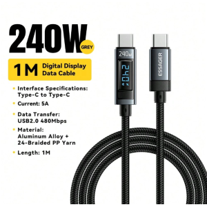 ESSAGER 240W USB Type C To USB C Cable