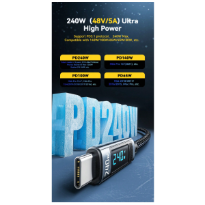 ESSAGER 240W USB Type C To USB C Cable