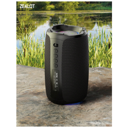 ZEALOT ZEALOT S61 20W Wireless Speaker, Outdoor Portable, Bluetooth Speaker, 3600mAh Long Battery,