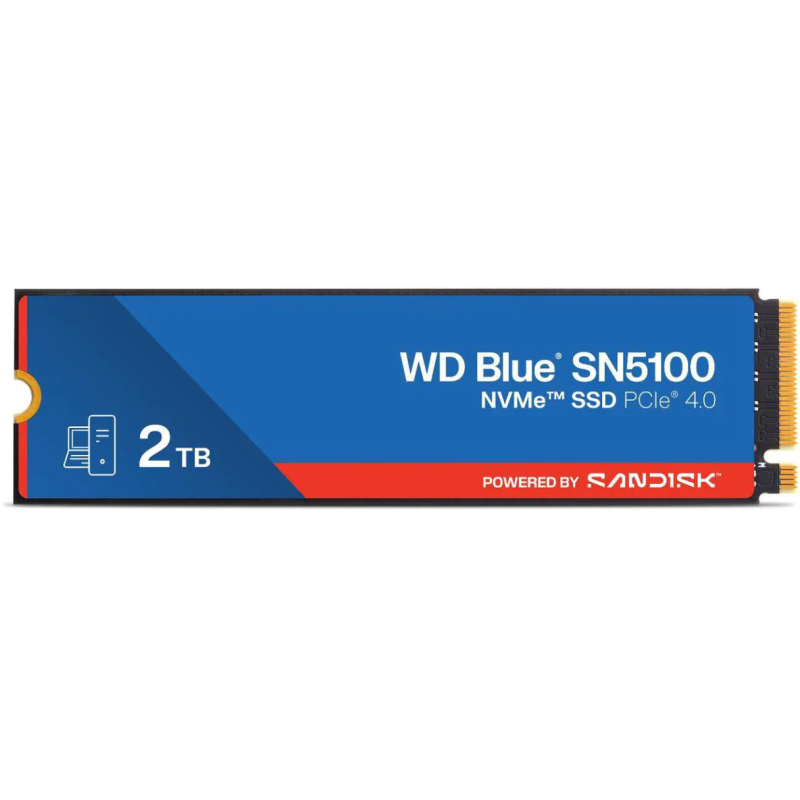 WD Blue SN5100 2TB NVMe SSD, PCIe Gen 4.0, up to 7,100 MB/s read speeds