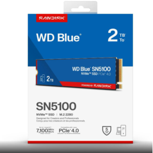 WD Blue SN5100 2TB NVMe SSD, PCIe Gen 4.0, up to 7,100 MB/s read speeds