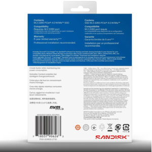 WD Blue SN5100 2TB NVMe SSD, PCIe Gen 4.0, up to 7,100 MB/s read speeds