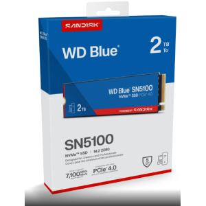 WD Blue SN5100 2TB NVMe SSD, PCIe Gen 4.0, up to 7,100 MB/s read speeds