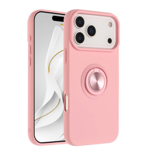 Phone Case with Glossy Finish – Superior Protection & Built-In Ring for Apple iPhone 17 Pro Max (Pink)