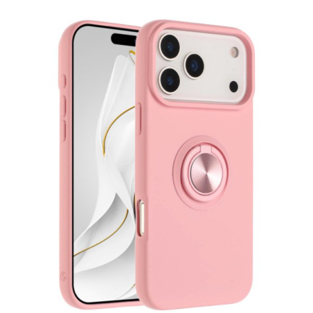 Phone Case with Glossy Finish – Superior Protection & Built-In Ring for Apple iPhone 17 Pro Max (Pink)