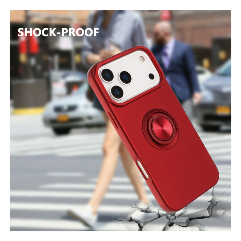 Phone Case with Glossy Finish – Superior Protection & Built-In Ring for Apple iPhone 17 Pro Max (Purple)