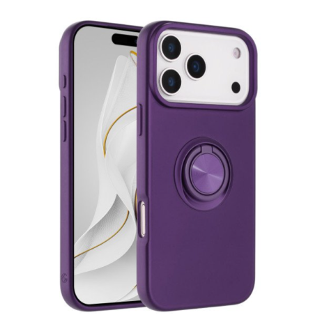 Phone Case with Glossy Finish – Superior Protection & Built-In Ring for Apple iPhone 17 Pro Max (Purple)