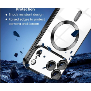 Magnetic Ring Case with Camera Protection for Apple iPhone 17 Pro Max (Black)