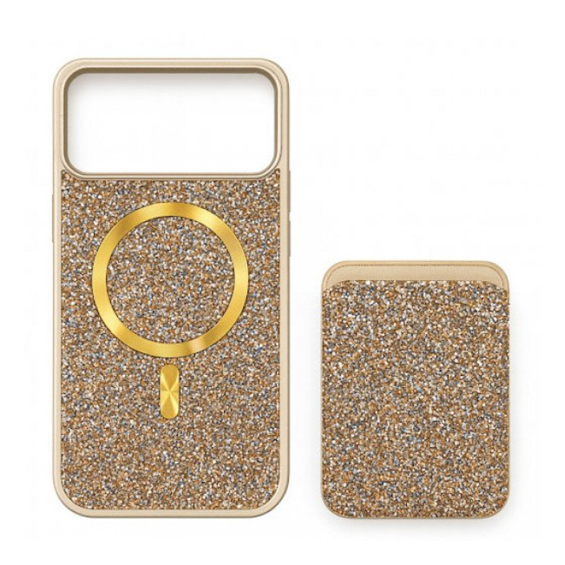 Phone Case with Magsafe Wallet for Apple iPhone 17 Pro Max (Gold)