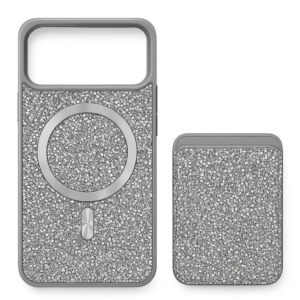 Phone Case with Magsafe Wallet for Apple iPhone 17 Pro Max (Silver)