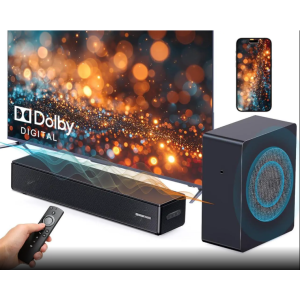 2.1 ch Soundbar with subwoofer, Dolby Digital 200W Sound Bars TV Speaker
