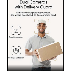 eufy Security Video Doorbell E340 (Battery Powered), Dual Cameras with Delivery Guard