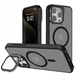 Glass Lens Cover Kickstand Cover Case for Apple iPhone 15 Pro Max