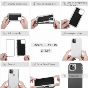 Case with Belt Clip for Apple iPhone 17 Pro Max (Gray White)