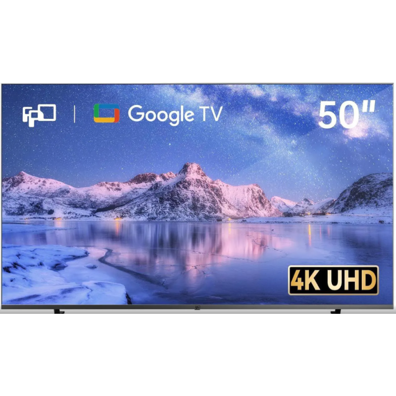 FPD 50 Inch Smart TV, 4K LED Google TV with Google Play Built-in Google Cast, HDR 10, MEMC, Voice Remote