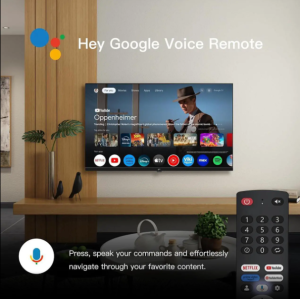 FPD 50 Inch Smart TV, 4K LED Google TV with Google Play Built-in Google Cast, HDR 10, MEMC, Voice Remote