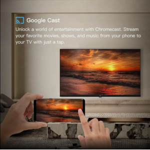 FPD 50 Inch Smart TV, 4K LED Google TV with Google Play Built-in Google Cast, HDR 10, MEMC, Voice Remote