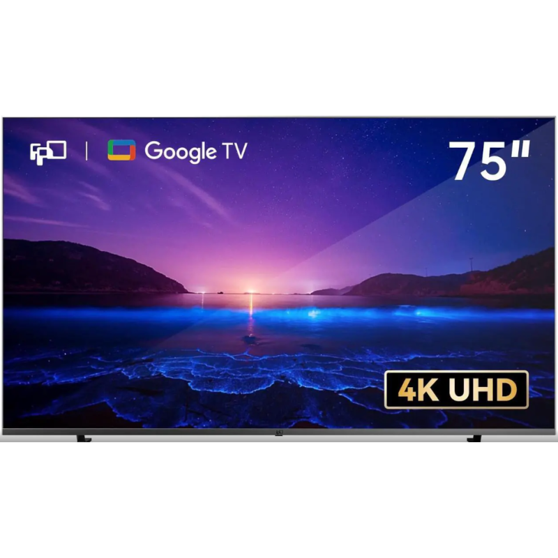 FPD 75 Inch Smart TV, 4K LED Google TV with Google Play Built-in Google Cast, HDR 10, Dolby Atmos & Vision MEMC