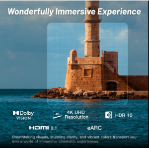 FPD 75 Inch Smart TV, 4K LED Google TV with Google Play Built-in Google Cast, HDR 10, Dolby Atmos & Vision MEMC